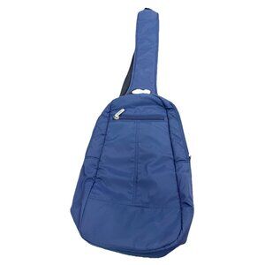 Travelon Unisex Navy Sling Bag 13x9" Anti-theft Travel Adjustable Comfort EUC